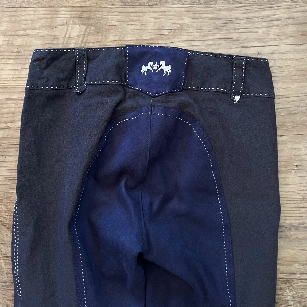 Equine Couture Blakely Knee Patch Breeches Contrast Saddle Stitch Horse Size 30 - Picture 5 of 9